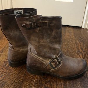 Frye distressed boots